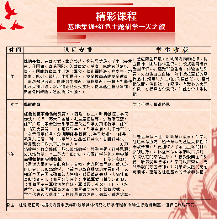 研学实践1天课程